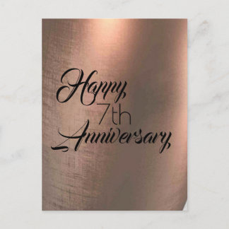 Traditional Copper 7th Anniversary Card