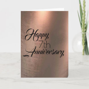 Traditional Copper 7th Anniversary Card