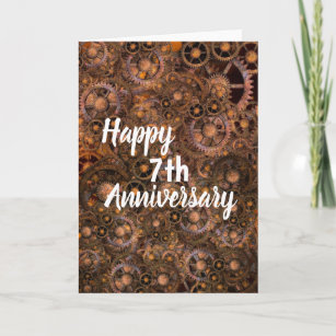 Traditional Copper 7th Anniversary Card