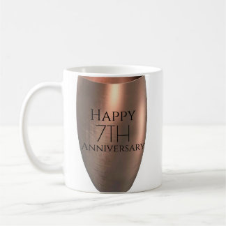 Traditional Copper 7th Anniversary Coffee Mug