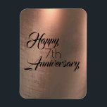 Traditional Copper 7th Anniversary Magnet<br><div class="desc">Traditional Copper 7th Anniversary Card</div>