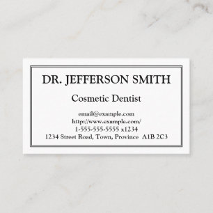 Traditional Cosmetic Dentist Business Card
