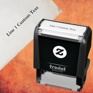 Traditional Custom Business 1 Line of Serif Text Self-inking Stamp