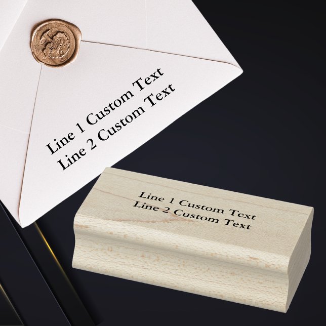 Traditional Custom Business 2 Lines of Serif Text Rubber Stamp (Creator Uploaded)
