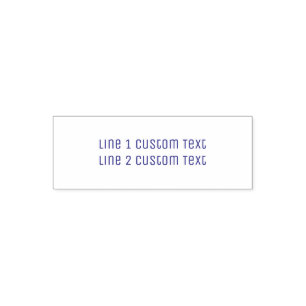 Traditional Custom Business 2 Lines of Serif Text Self-inking Stamp