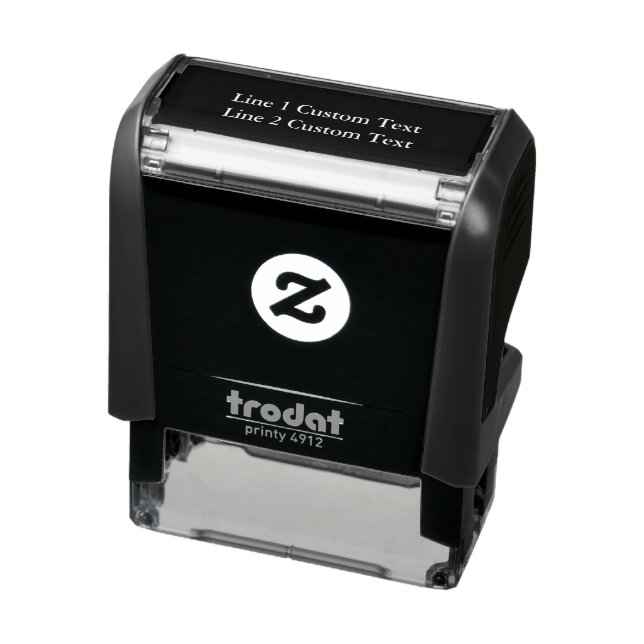 Traditional Custom Business 2 Lines of Serif Text Self-inking Stamp (Product)