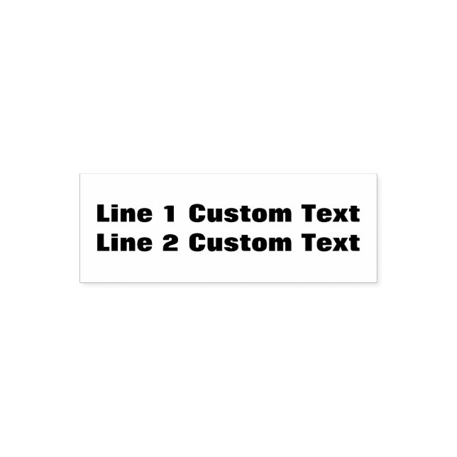 Traditional Custom Business 2 Lines of Serif Text Self-inking Stamp (Design)