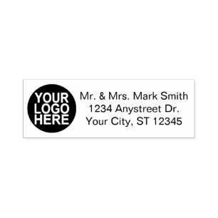 Traditional Custom Business 3 Line With Logo Self-inking Stamp