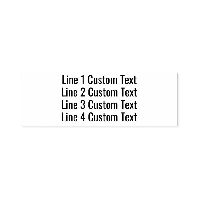 Traditional Custom Business 4 Lines of Serif Text Self-inking Stamp (Design)