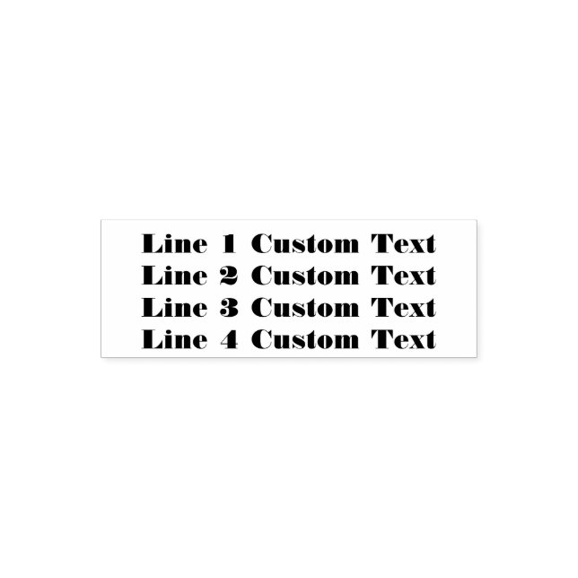 Traditional Custom Business 4 Lines of Serif Text Self-inking Stamp (Design)