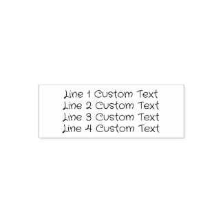Traditional Custom Business 4 Lines of Serif Text Self-inking Stamp