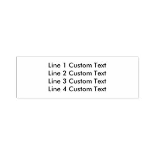 Traditional Custom Business 4 Lines of Serif Text Self-inking Stamp