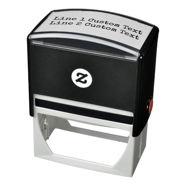 Traditional Custom Business 4 Lines of Serif Text Self-inking Stamp (Product)