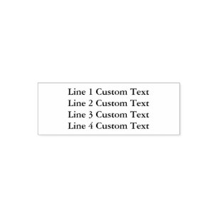 Traditional Custom Business 4 Lines of Serif Text Self-inking Stamp