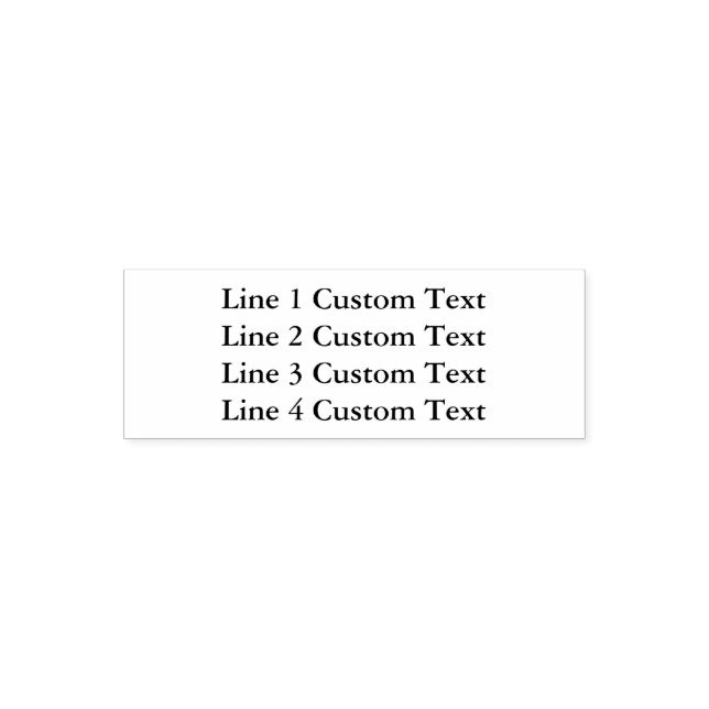 Traditional Custom Business 4 Lines of Serif Text Self-inking Stamp (Design)