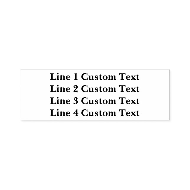 Traditional Custom Business 4 Lines of Serif Text Self-inking Stamp (Design)