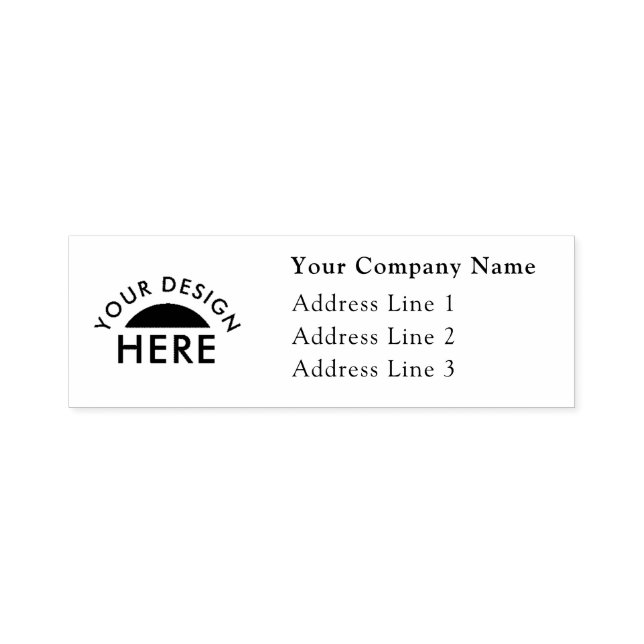 Traditional Custom Business 4 Lines With Logo Self Self-inking Stamp (Design)