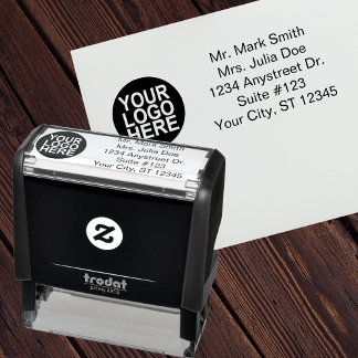 Traditional Custom Business 5 Line With Logo Self-inking Stamp