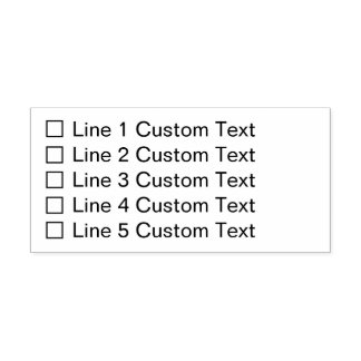 Traditional Custom Business 5 Lines Checkbox Self-inking Stamp