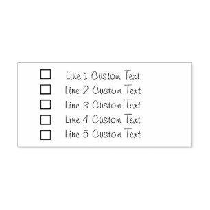 Traditional Custom Business 5 Lines Checkbox Self-inking Stamp