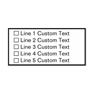 Traditional Custom Business 5 Lines Checkbox Self-inking Stamp