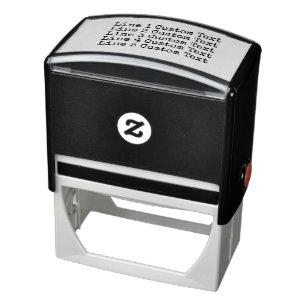 Traditional Custom Business 5 Lines of Serif Text Self-inking Stamp