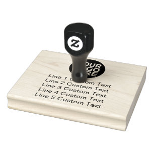 Traditional Custom Business 5 Lines With Logo Rubber Stamp