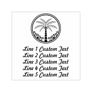 Traditional Custom Business 5 Lines With Logo Self Self-inking Stamp