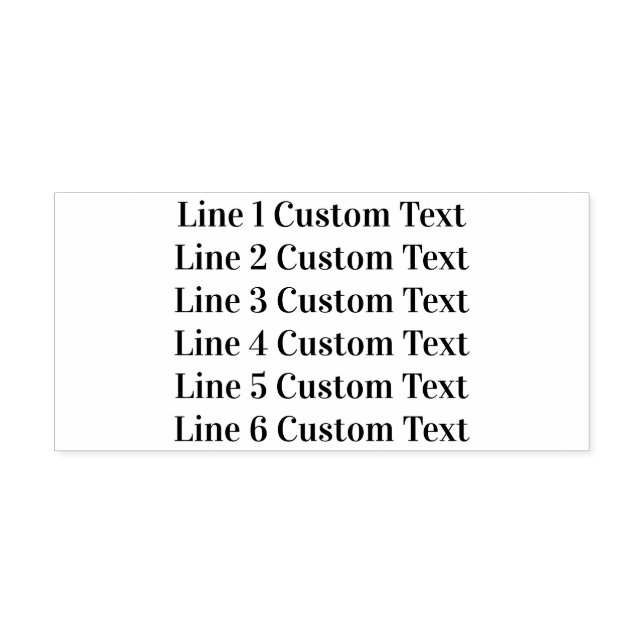 Traditional Custom Business 6 Lines of Serif Text Self-inking Stamp (Design)