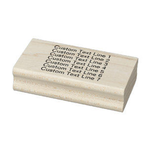 Traditional Custom Business 7 Lines of Serif Text Rubber Stamp