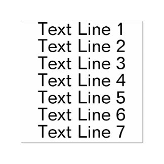 Traditional Custom Business 7 Lines of Serif Text Self-inking Stamp
