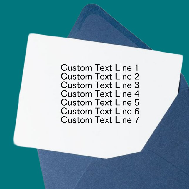 Traditional Custom Business 7 Lines of Serif Text Self-inking Stamp (Creator Uploaded)