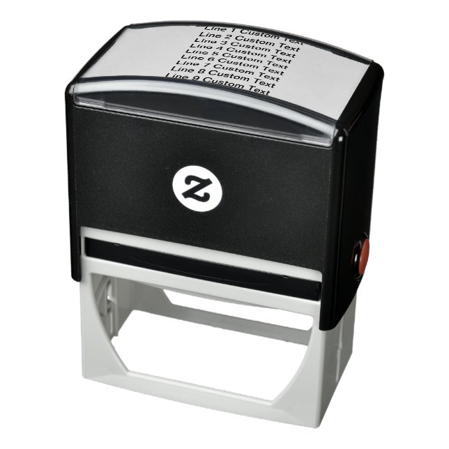 Traditional Custom Business 9 Lines of Serif Text Self-inking Stamp (Product)