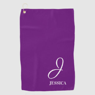 Traditional Custom Name + Initial Golf Towel