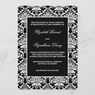 Traditional Damask Invitation