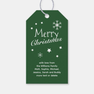 Traditional - Dark Green - Christmas Gift Tags