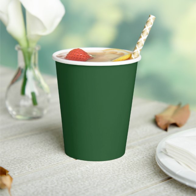 Traditional - Dark Green Paper Cups (Insitu)