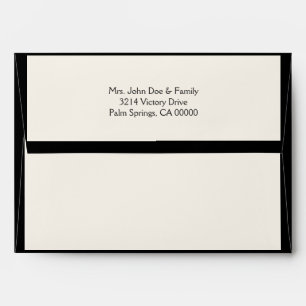 Traditional Death Announcement Ivory and Black Envelopes