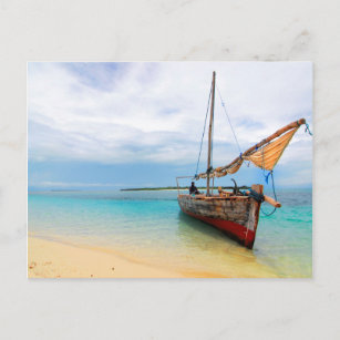 Traditional Dhow, Zanzibar, Tanzania Postcard