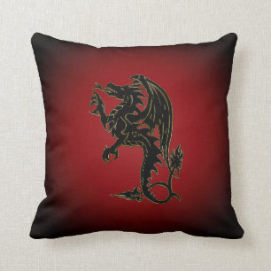 Traditional Dragon Throw Pillow