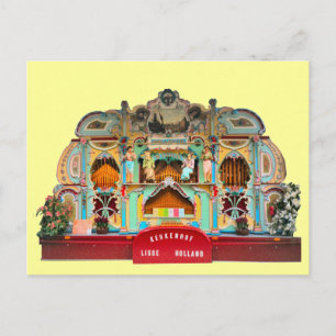 Traditional Dutch Barrel Organ Postcard