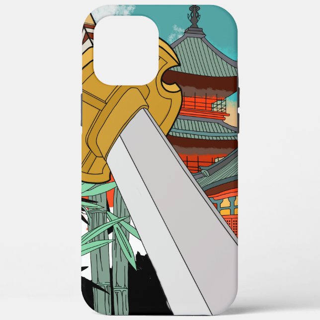 Traditional Elegance: Japanese Pagoda Phone Case (Back)