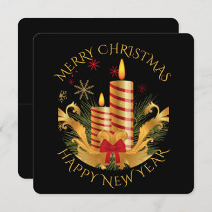 Traditional Elegant Candle Holiday Photo Christmas