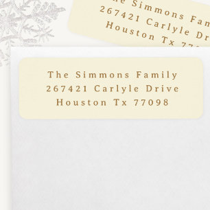 traditional elegant cream holiday return address