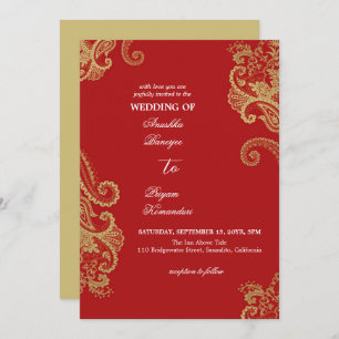 Traditional Elegant Henna  cultural Wedding Invitation