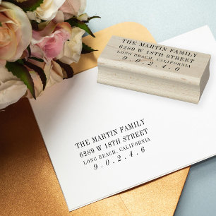 Traditional Elegant Return Address Rubber Stamp