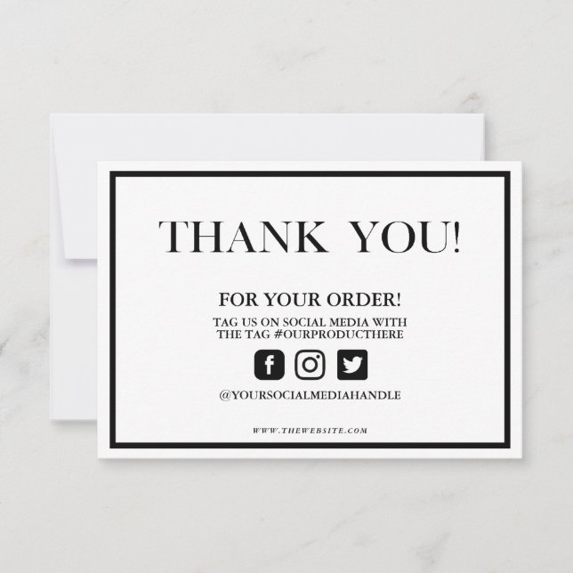 Traditional Elegant Thank you Custom Media Insert (Front)