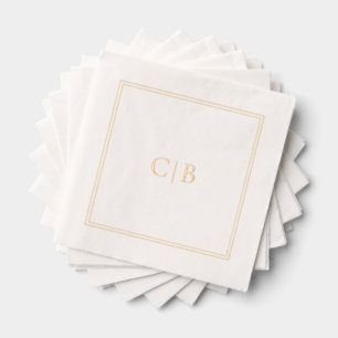 Traditional Elegant Wedding Foil Napkins