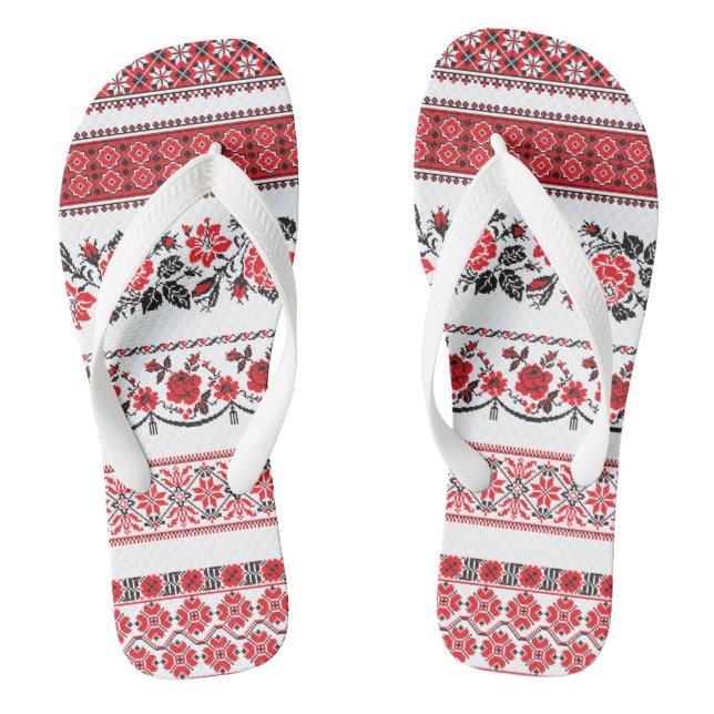 TRADITIONAL EMBROIDERY FLIP FLOPS (Footbed)