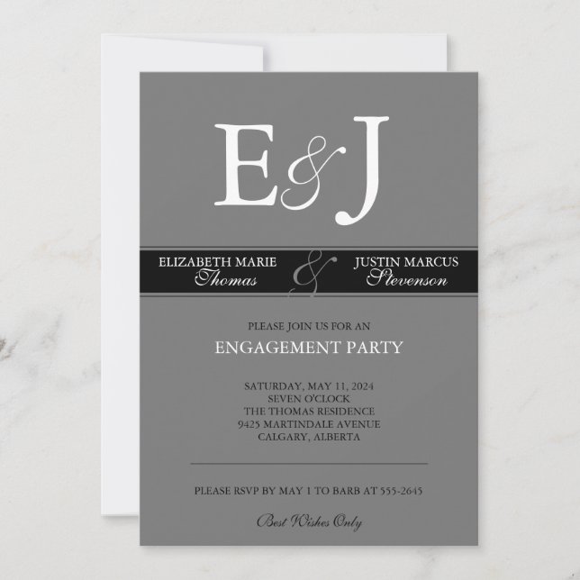 Traditional engagement party invitation (Front)
